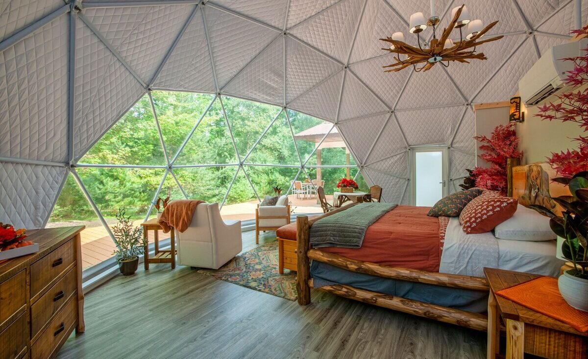 King Size Bed and Dome View